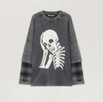 Palm Angels Skull Double Long-Sleeved Shirt Front