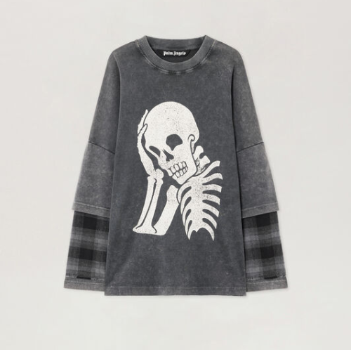 Palm Angels Skull Double Long-Sleeved Shirt Front