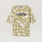 Palm Angels Snake Allover Loose T-Shirt front