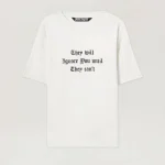 Palm Angels Statement T-Shirt Front View in White