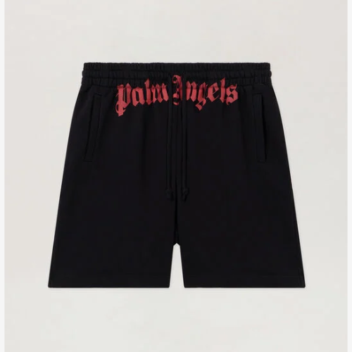 Palm Angels Waist Logo Sweatshorts Front